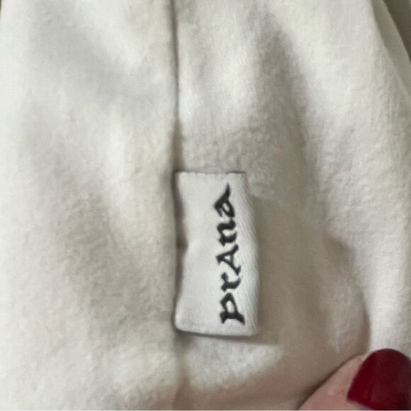 PRANA Long Sleeve Hooded Pullover Kangaroo Pocket White Women’s Size Large - Picture 6 of 8